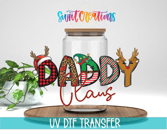 Daddy Claus Christmas UV DTF Cup Decal | UV1222 - Swiit Creations