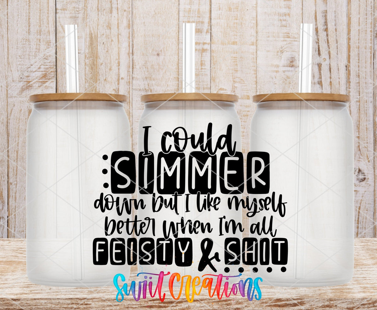 Dark Humor Sarcastic Feisty and Shit UV DTF Cup Decal | UV632 - Swiit Creations