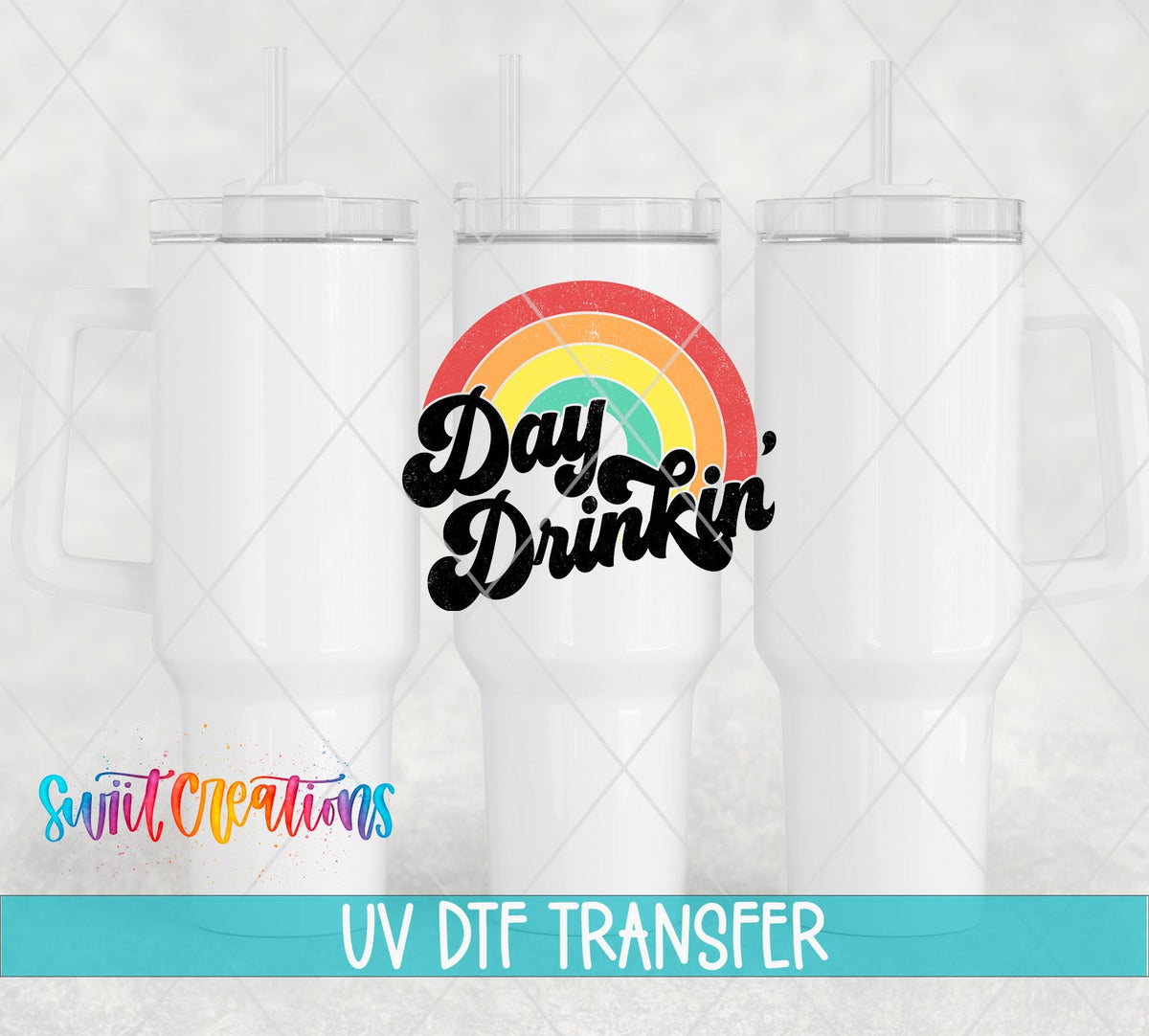 Day Drinkin' UV DTF Cup Decal | UV658 - Swiit Creations