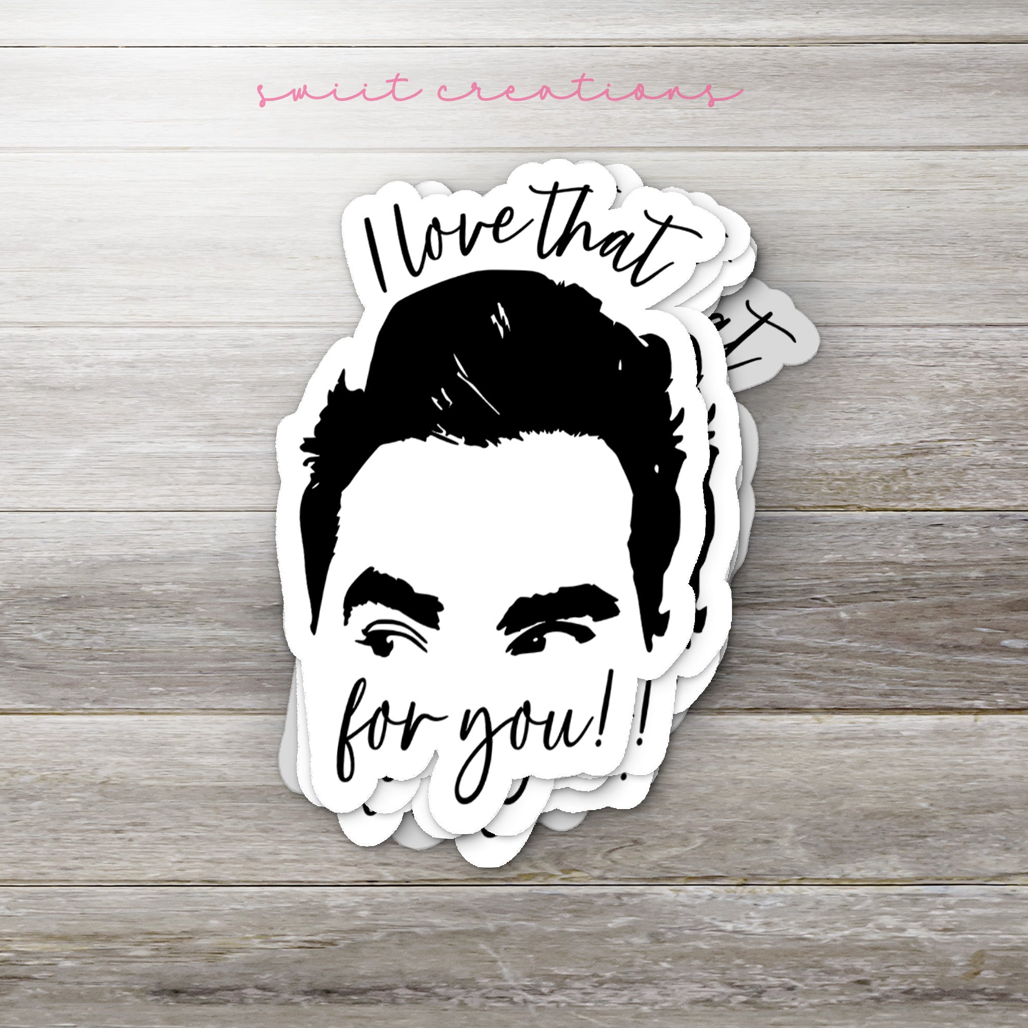 a sticker with a picture of a man's face on it