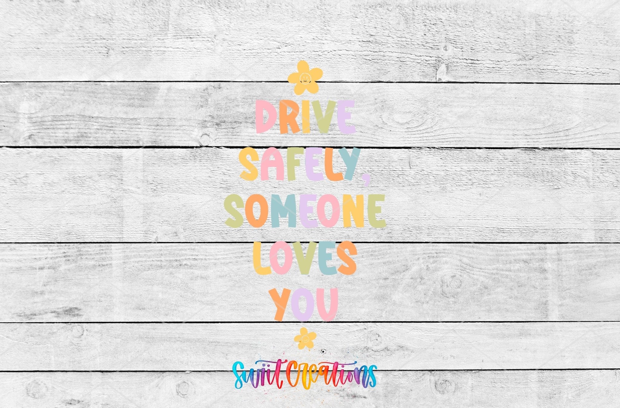 Drive Safely Someone Loves You Motel Keychain UV DTF Transfer | Cute Car Reminder Decal | MK2125 - Swiit Creations