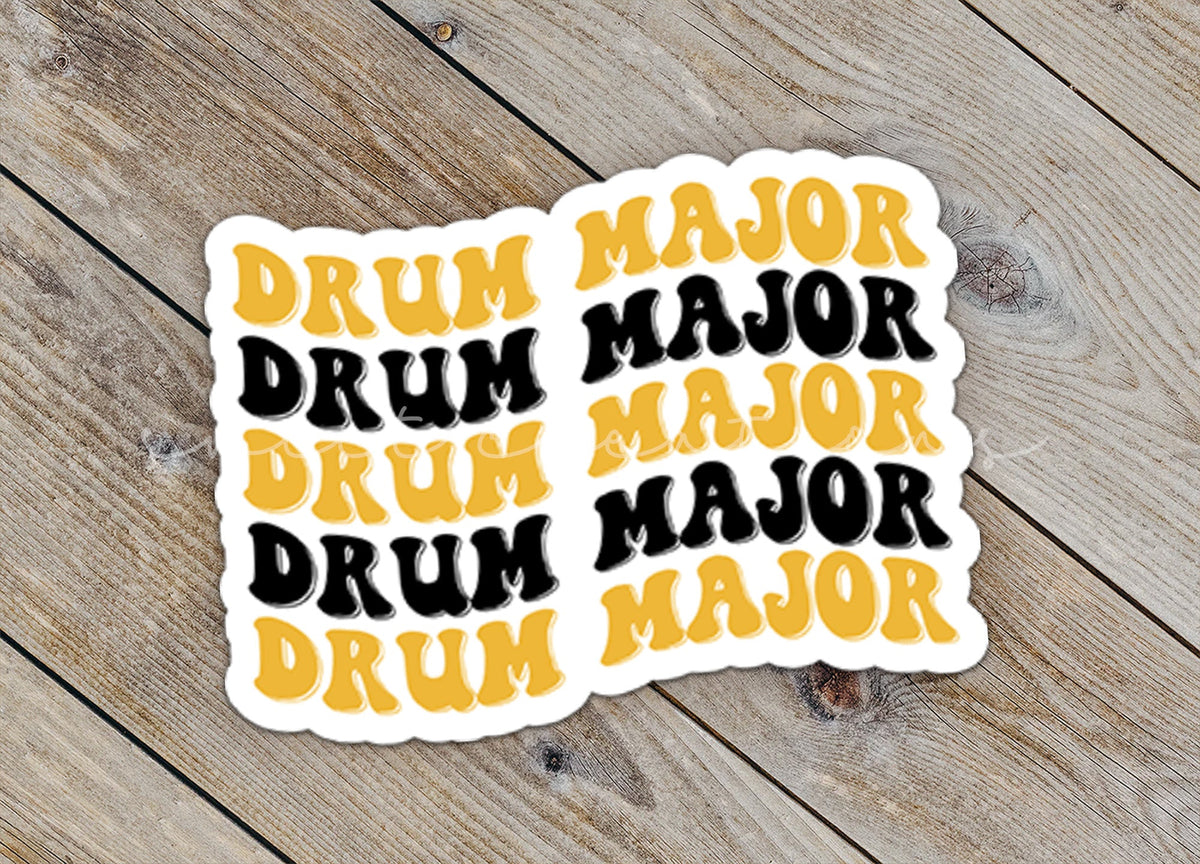 Drum Major Sticker Black and Gold SS720 - Swiit Creations