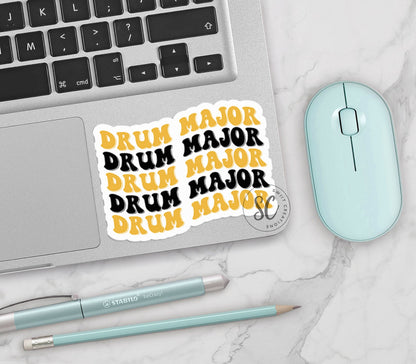 Drum Major Sticker Black and Gold SS720 - Swiit Creations