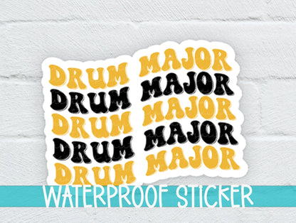 Drum Major Sticker Black and Gold SS720 - Swiit Creations