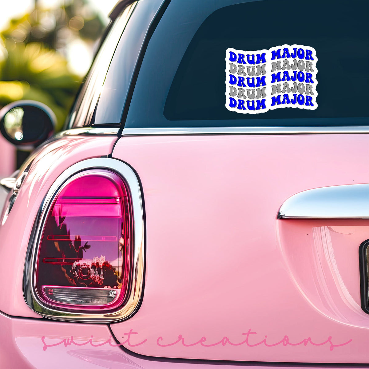 Drum Major Sticker Blue and Silver SS681 - Swiit Creations