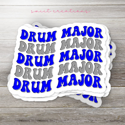 Drum Major Sticker Blue and Silver SS681 - Swiit Creations