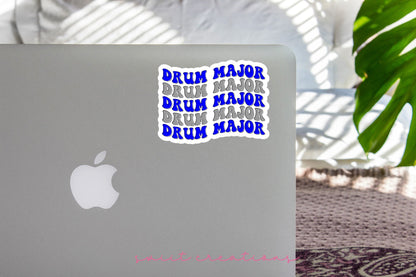 Drum Major Sticker Blue and Silver SS681 - Swiit Creations