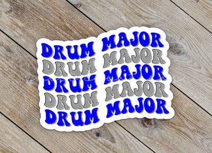 Drum Major Sticker Blue and Silver SS681 - Swiit Creations