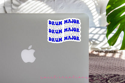 Drum Major Sticker Blue and White SS835 - Swiit Creations