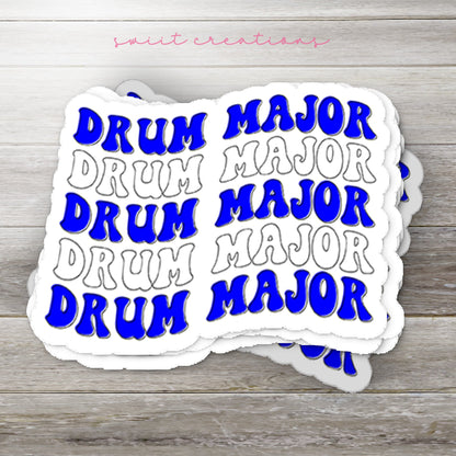 Drum Major Sticker Blue and White SS835 - Swiit Creations