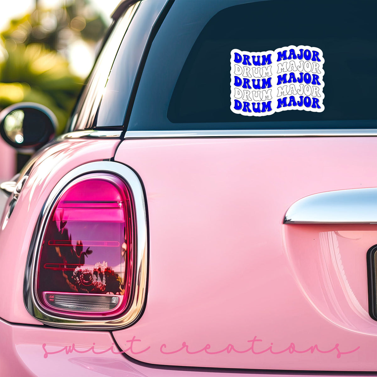 Drum Major Sticker Blue and White SS835 - Swiit Creations