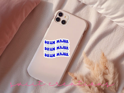 Drum Major Sticker Blue and White SS835 - Swiit Creations