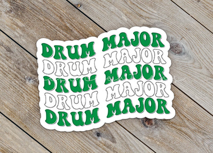 Drum Major Sticker Green and White SS836 - Swiit Creations