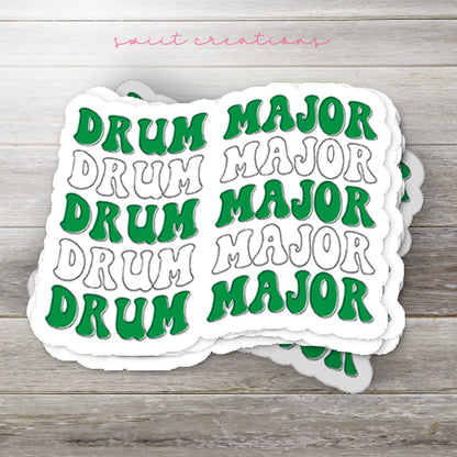 Drum Major Sticker Green and White SS836 - Swiit Creations