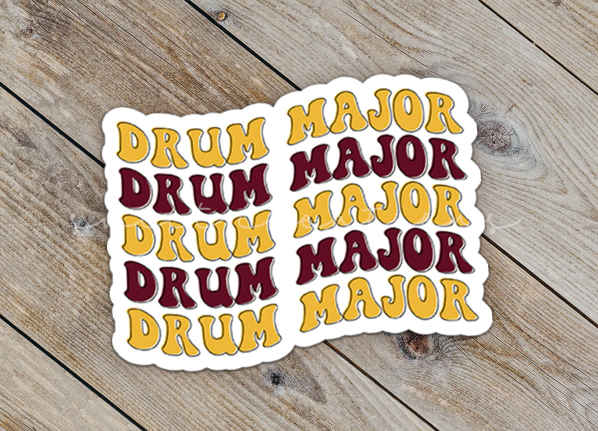 Drum Major Sticker Maroon and Gold SS581 - Swiit Creations