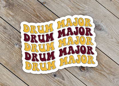 Drum Major Sticker Maroon and Gold SS581 - Swiit Creations
