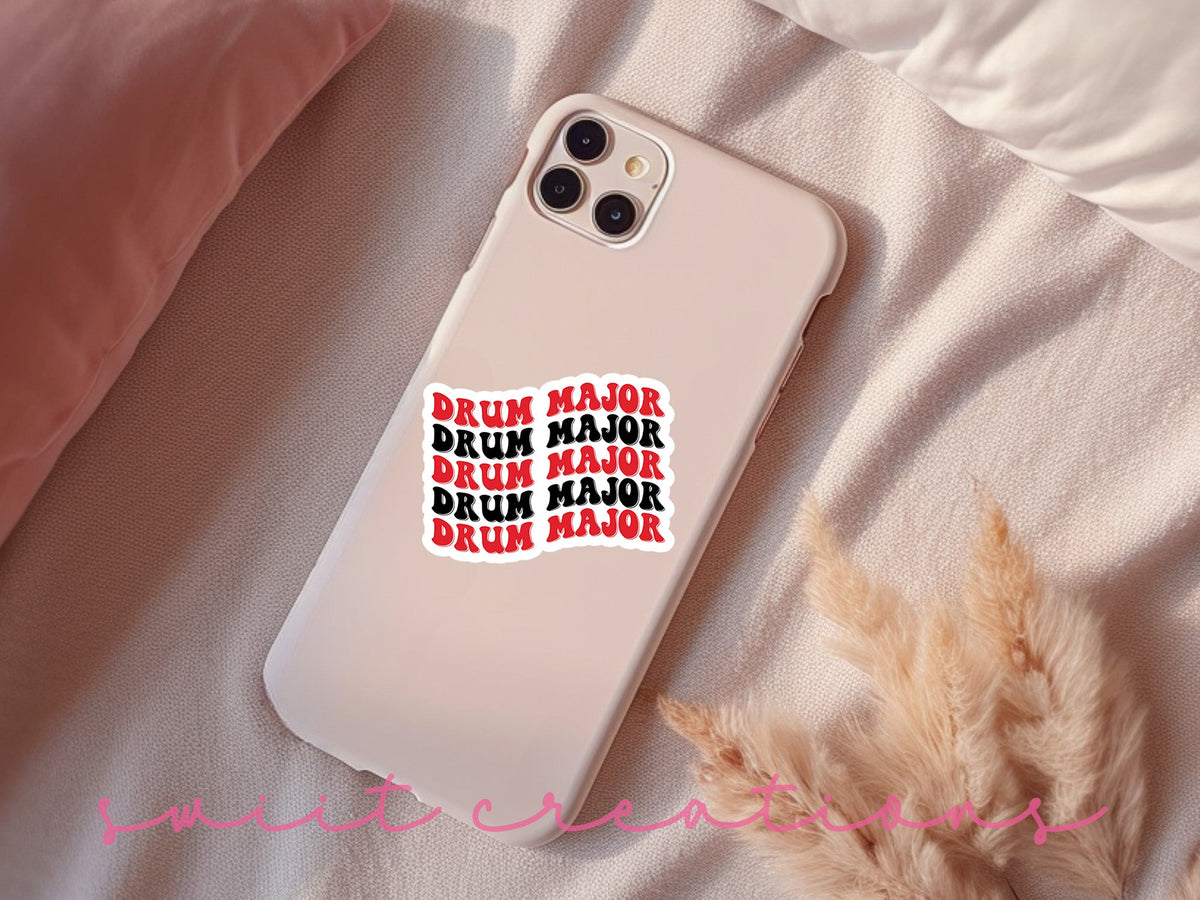 Drum Major Sticker Red and Black SS718 - Swiit Creations