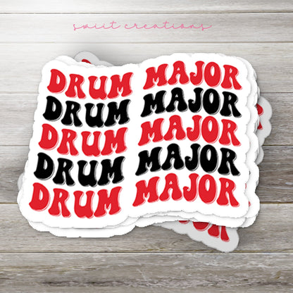 Drum Major Sticker Red and Black SS718 - Swiit Creations