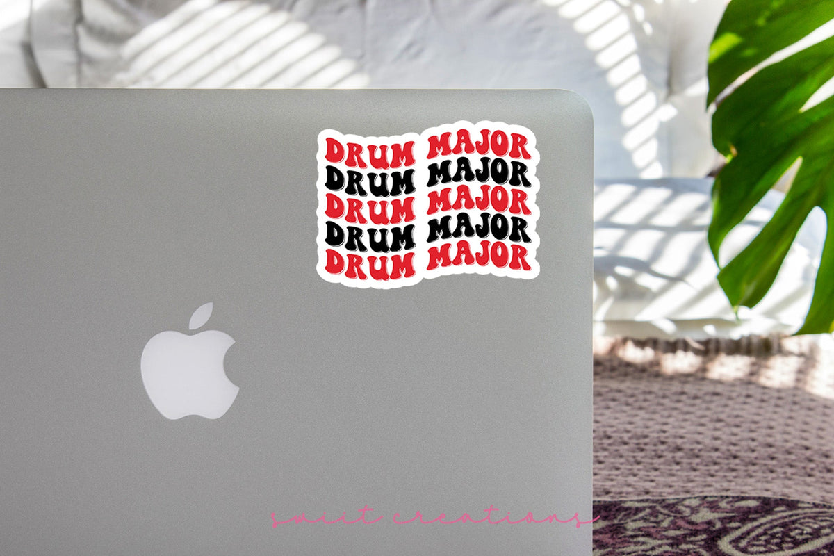 Drum Major Sticker Red and Black SS718 - Swiit Creations