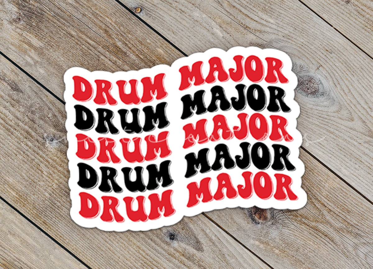 Drum Major Sticker Red and Black SS718 - Swiit Creations
