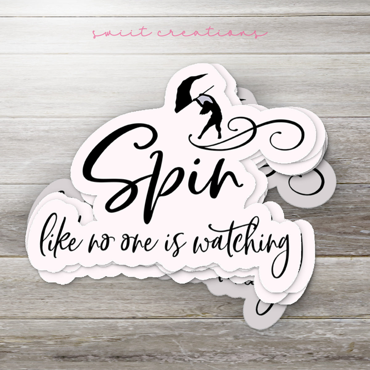 a sticker that says, spin life is worthing