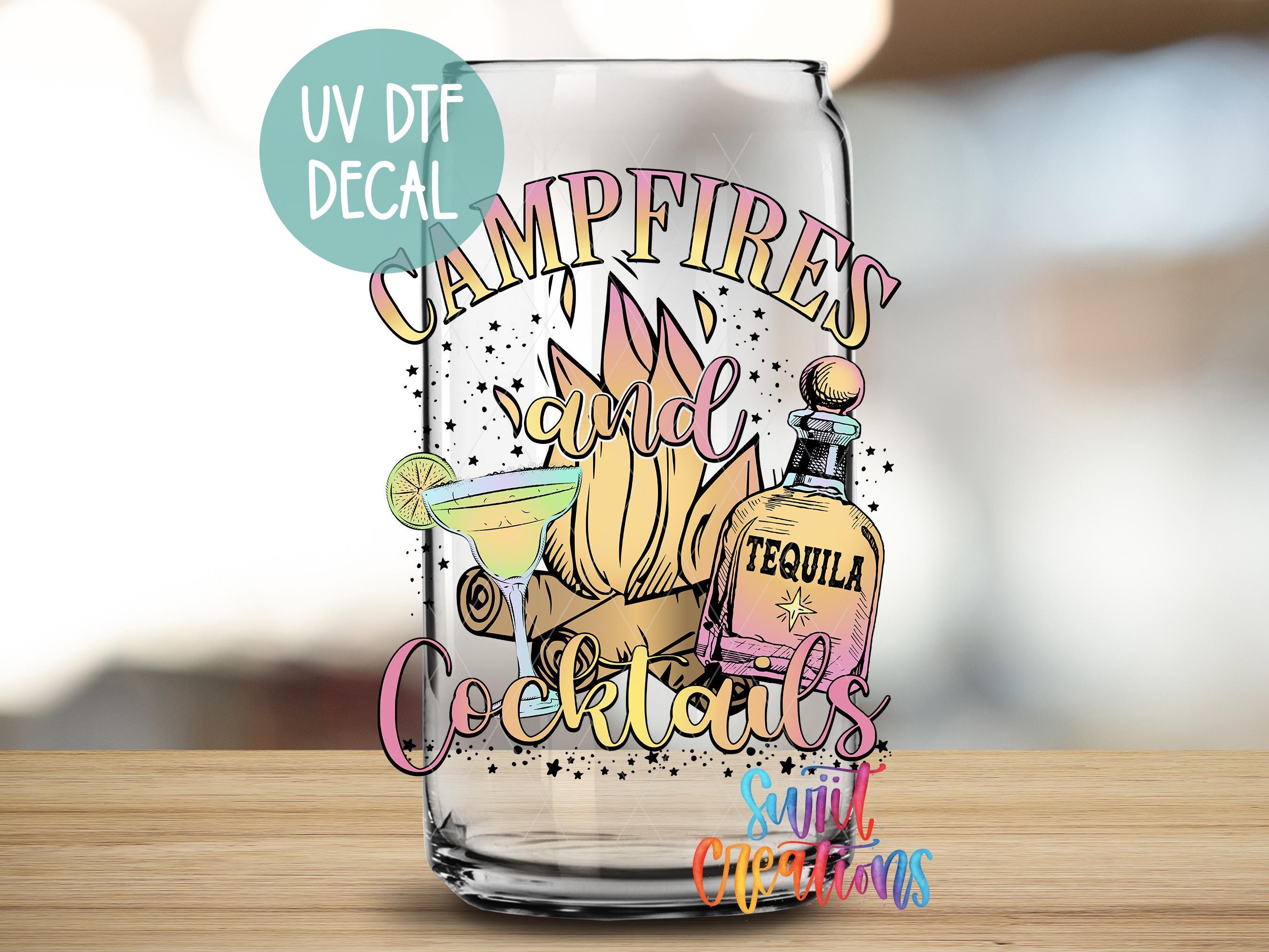 a glass with a picture of a fire hydrant on it