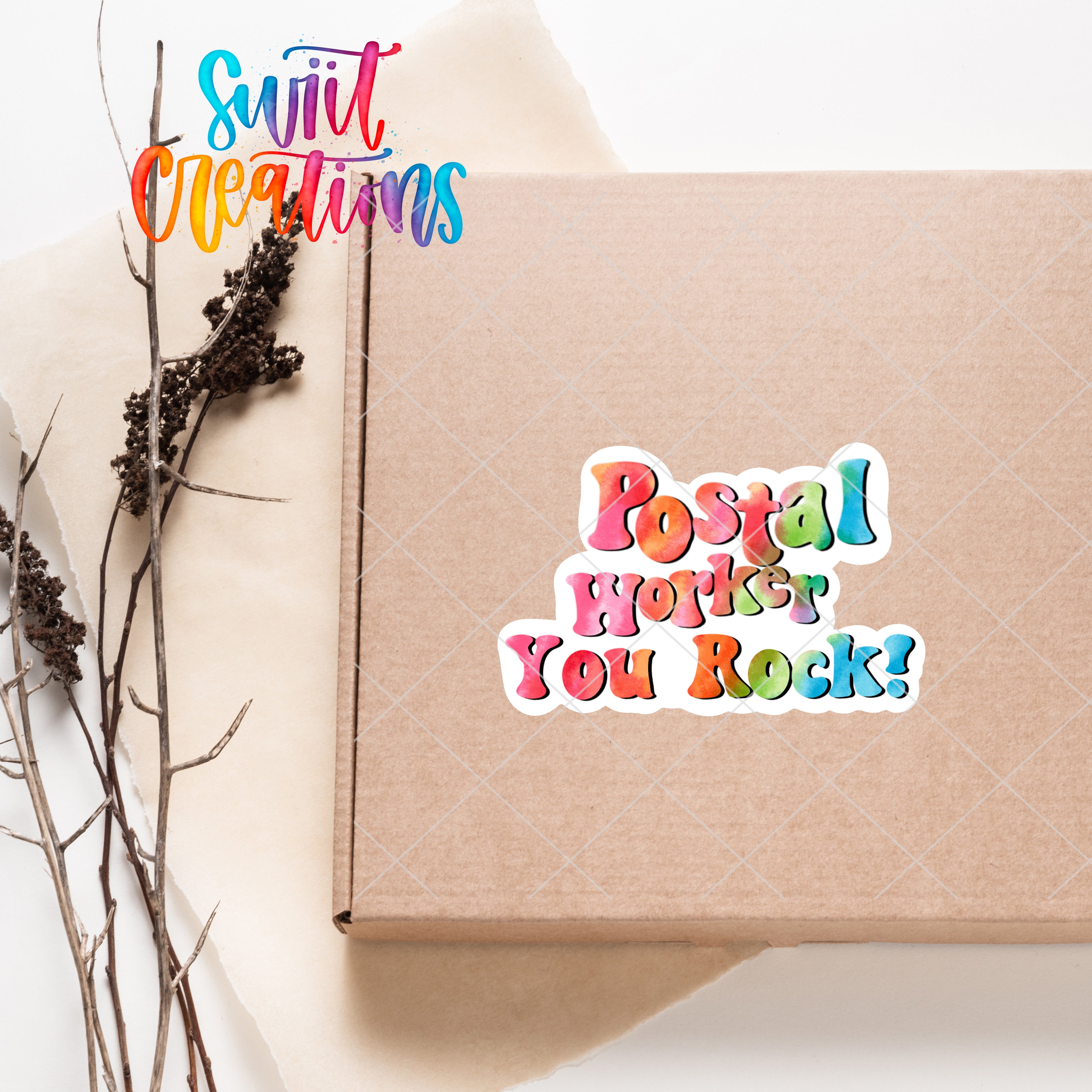 a box that has some stickers on it