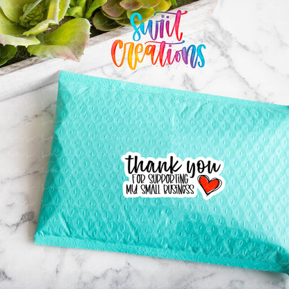 a blue envelope with a thank you message on it