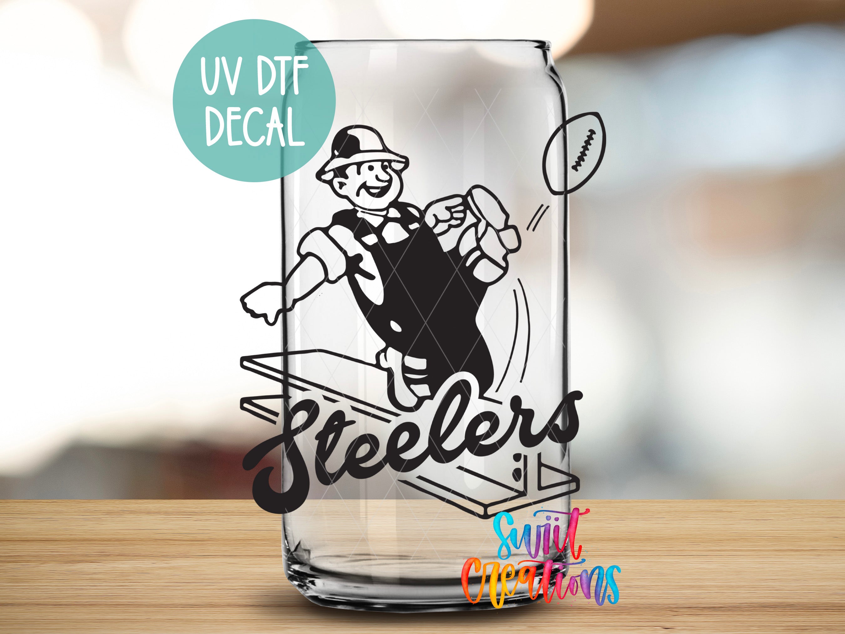 a glass that has a picture of a baseball player on it