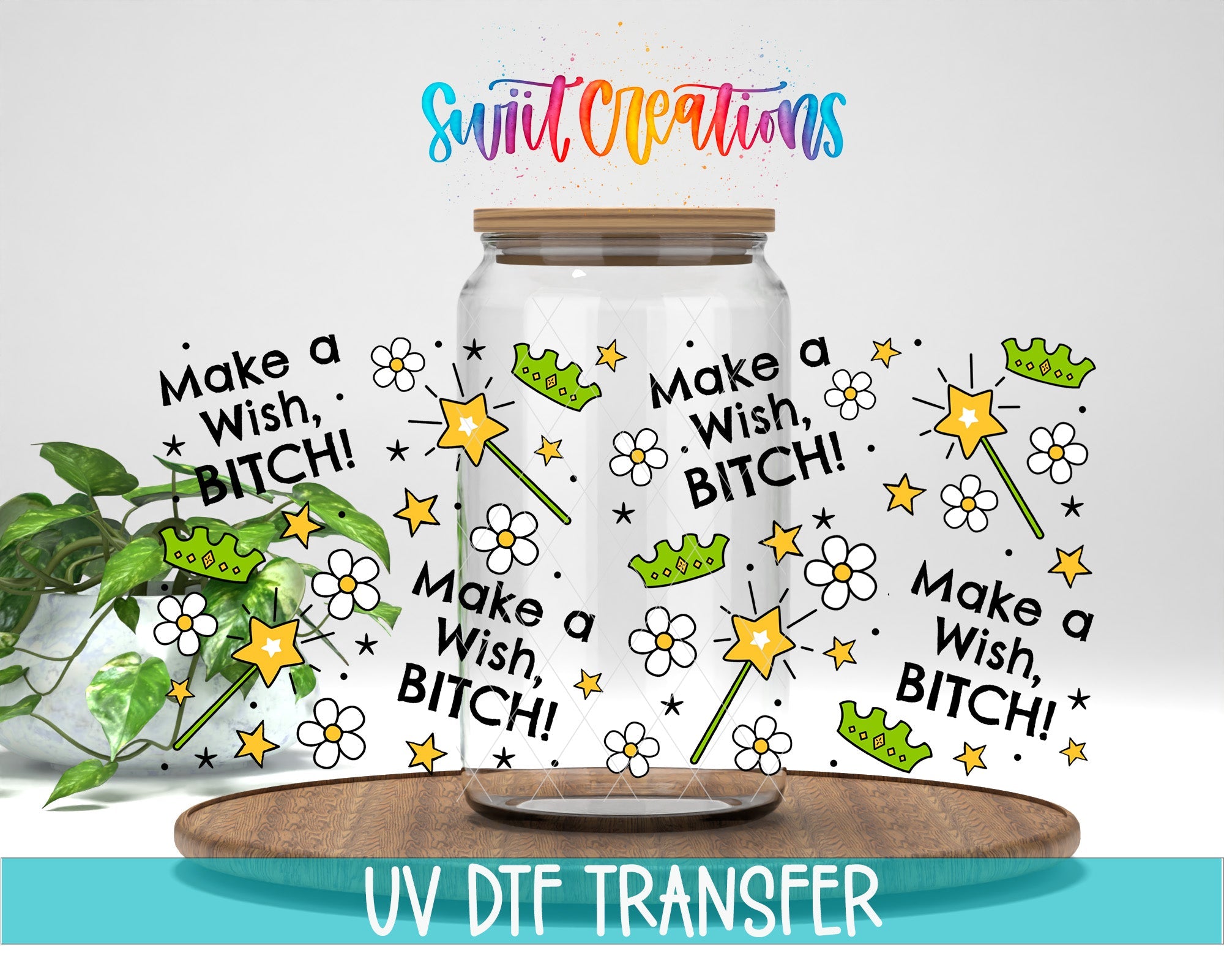 Fairy Wand Make A Wish Sassy UV DTF Transfer Tumbler Wrap | DTF331 - Swiit Creations
