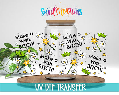Fairy Wand Make A Wish Sassy UV DTF Transfer Tumbler Wrap | DTF331 - Swiit Creations