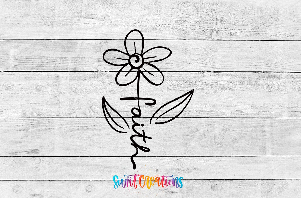 Faith Flower Motel Keychain UV DTF Transfer Decal | MK136 - Swiit Creations