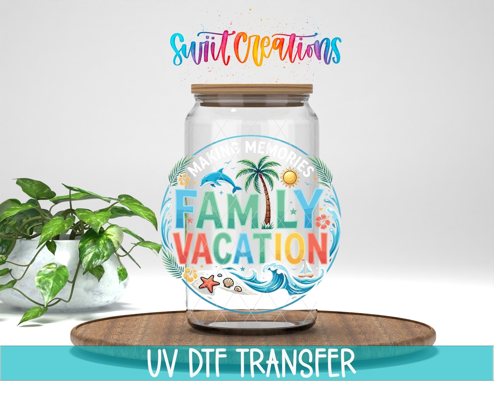 Family Vacation Making Memories Beach UV DTF Tumbler Transfer Decal | UV2005 - Swiit Creations