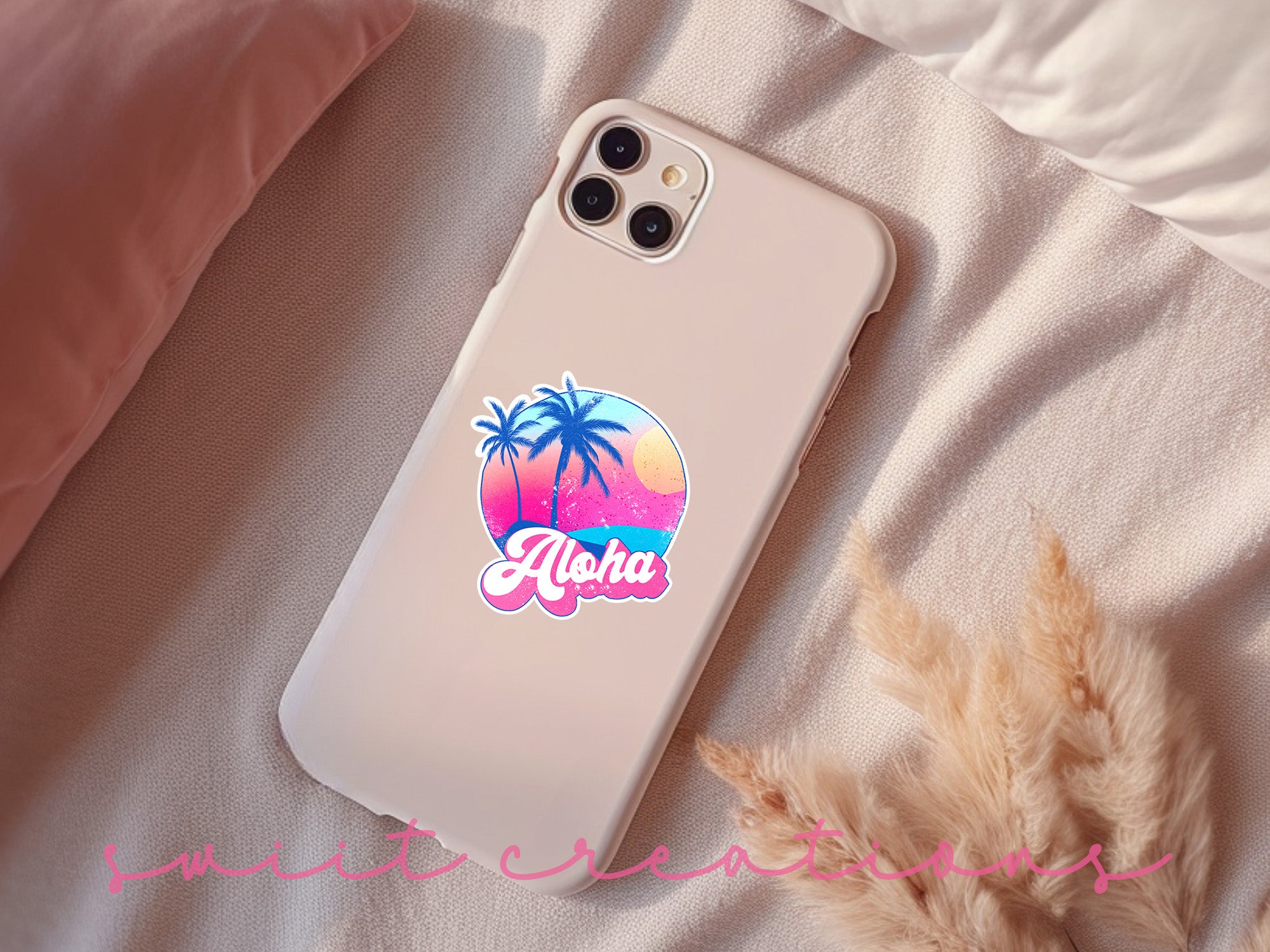 a phone case with the name aloh on it
