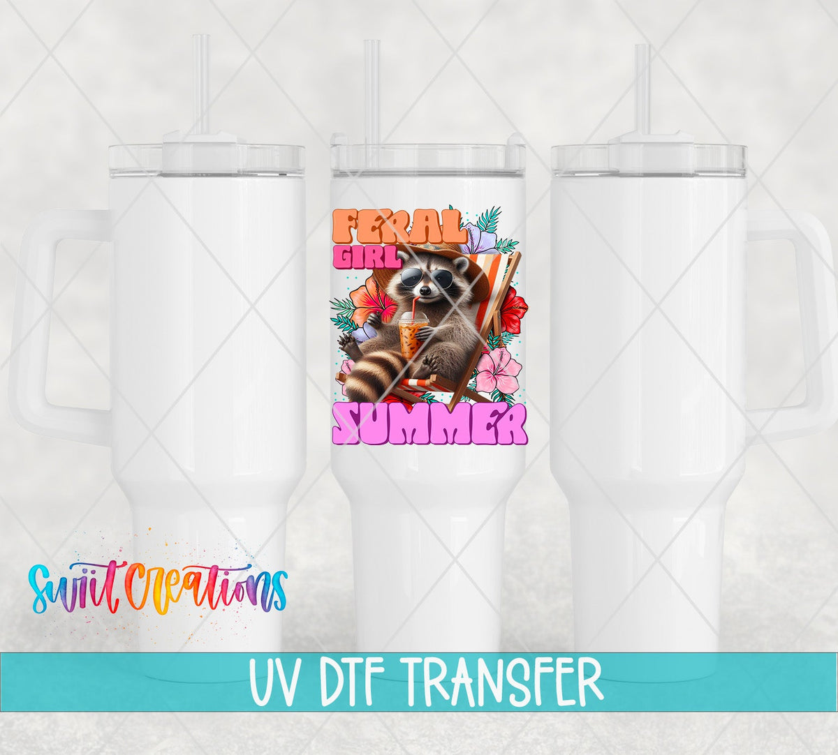 Feral Girl Summer UV DTF Cup Decal | UV1012 - Swiit Creations