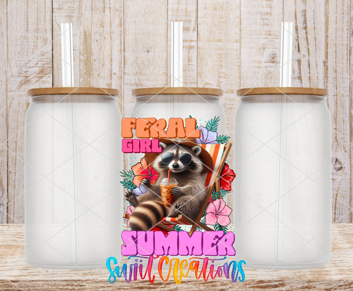 Feral Girl Summer UV DTF Cup Decal | UV1012 - Swiit Creations