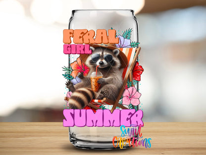 Feral Girl Summer UV DTF Cup Decal | UV1012 - Swiit Creations