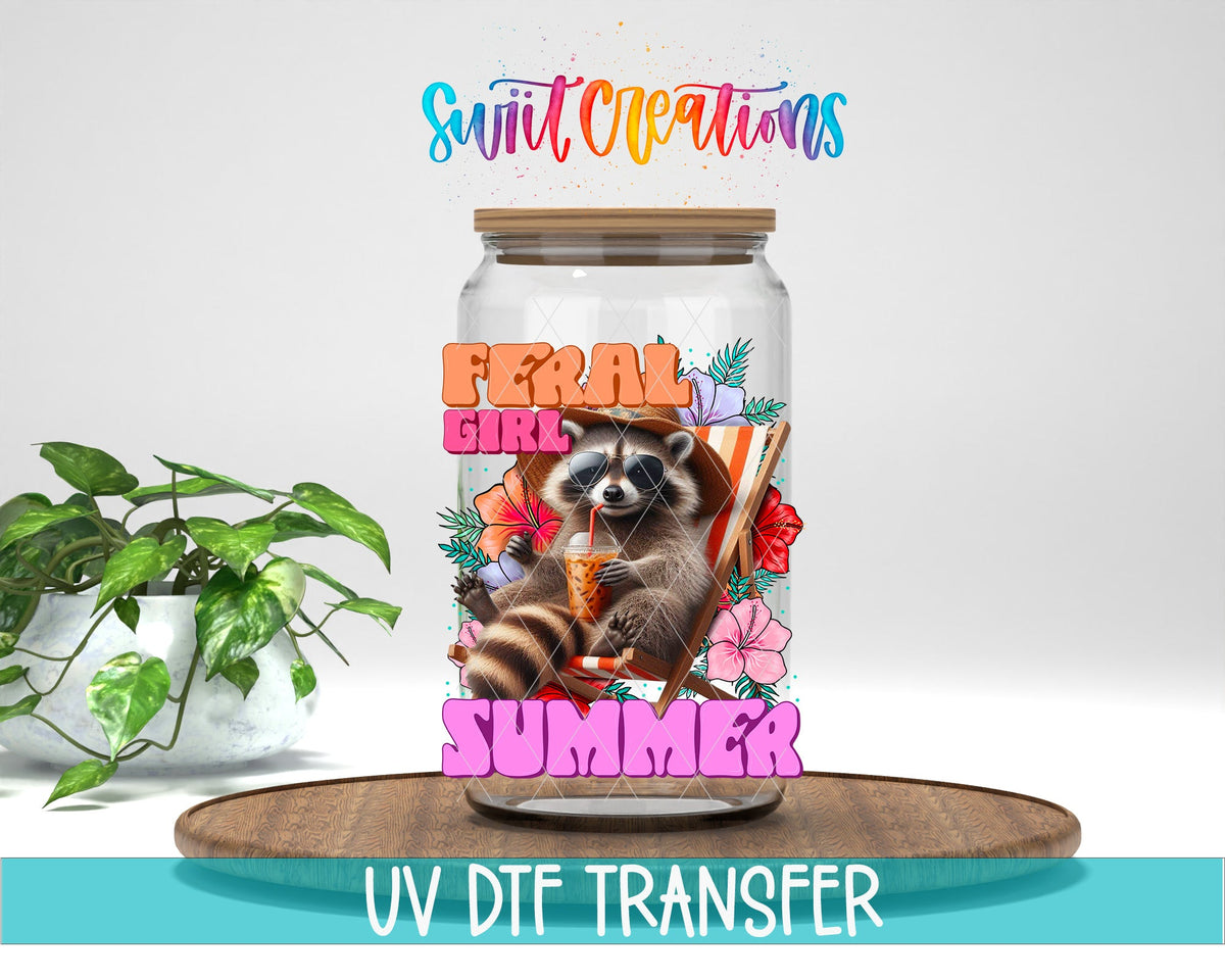 Feral Girl Summer UV DTF Cup Decal | UV1012 - Swiit Creations