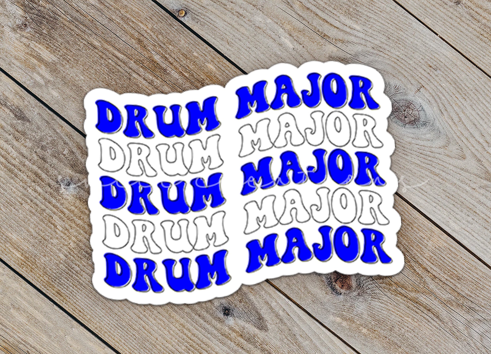 a sticker that says drum major, drum major, drum major, drum major