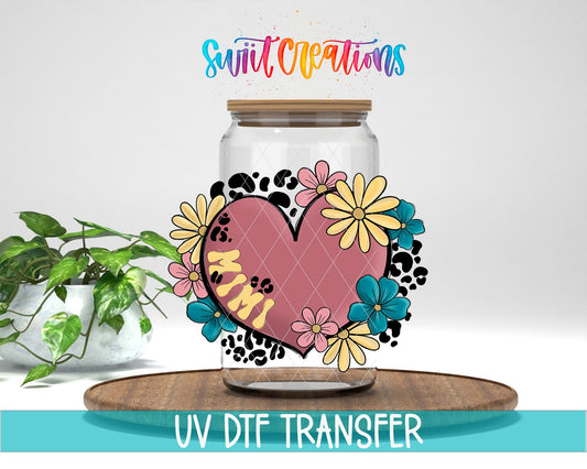 Floral Heart Mimi UV DTF Cup Decal | UV1373 - Swiit Creations
