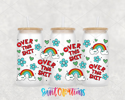 Floral Sassy Rainbow Over This UV DTF Transfer Tumbler Wrap | DTF332 - Swiit Creations