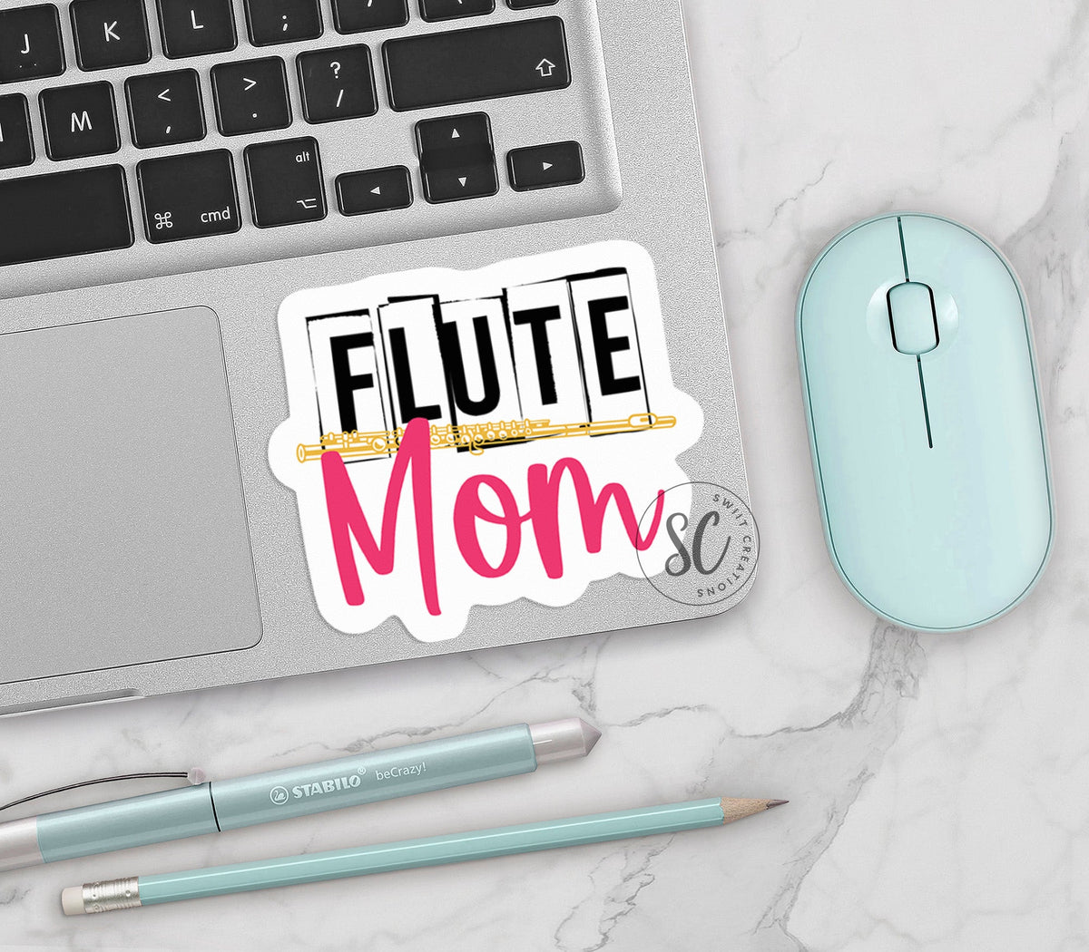 Flute Mom Sticker SS349 - Swiit Creations