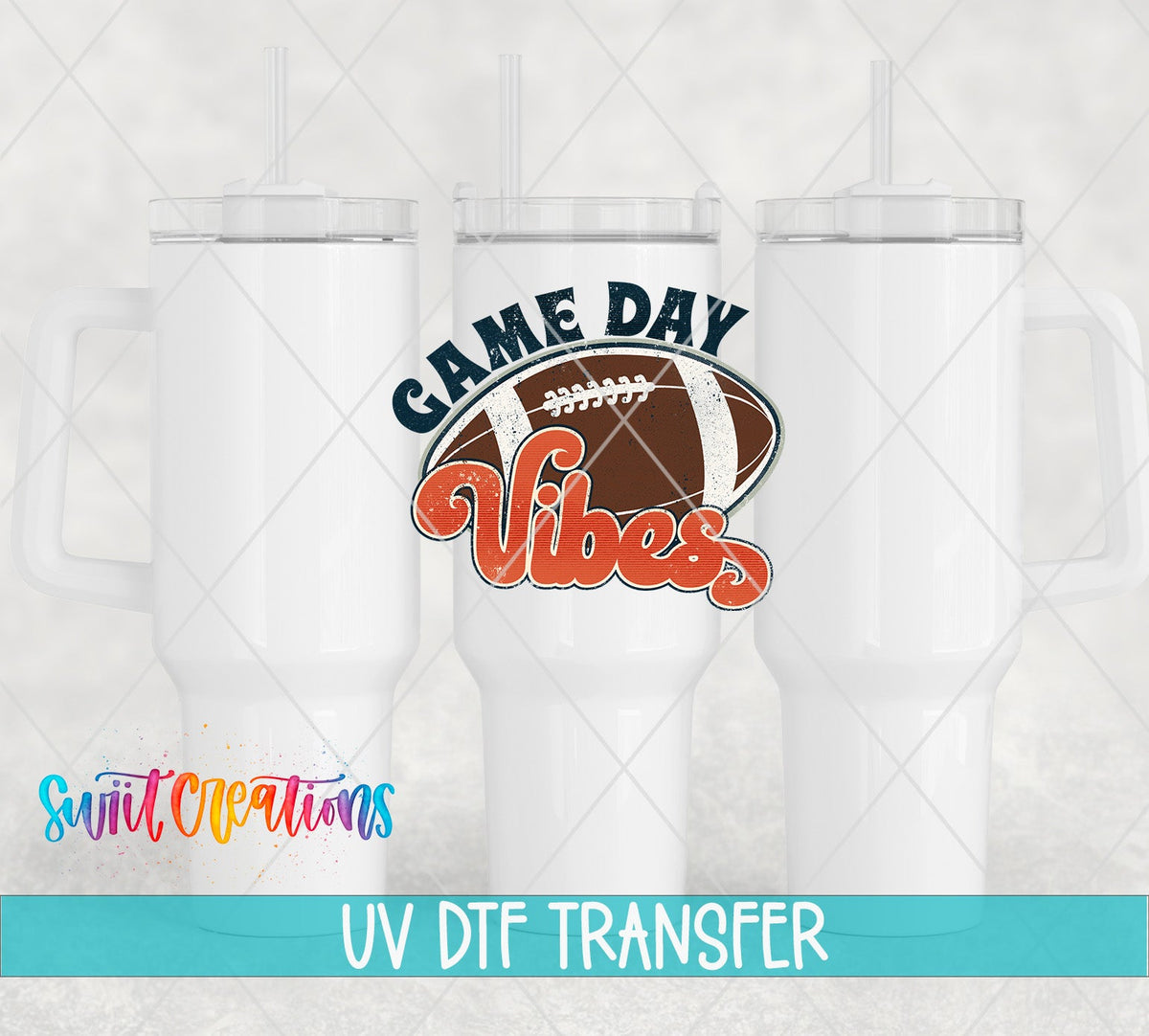 Football Game Day Vibes UV DTF Decal | UV144 - Swiit Creations