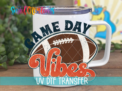 Football Game Day Vibes UV DTF Decal | UV144 - Swiit Creations