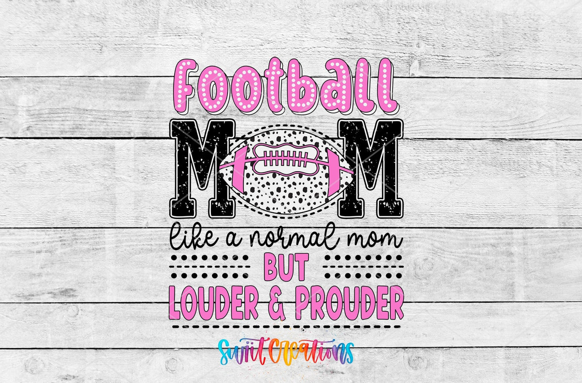 Football Mom UV DTF Decal | Pink Sports Tumbler Wrap | UV1028 - Swiit Creations