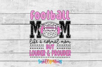 Football Mom UV DTF Decal | Pink Sports Tumbler Wrap | UV1028 - Swiit Creations