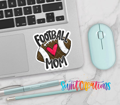 Football Mom Waterproof Vinyl Sticker | SS828 - Swiit Creations