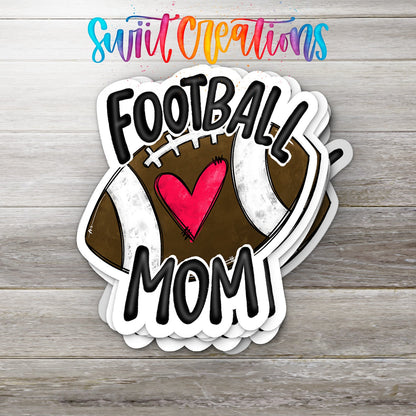Football Mom Waterproof Vinyl Sticker | SS828 - Swiit Creations