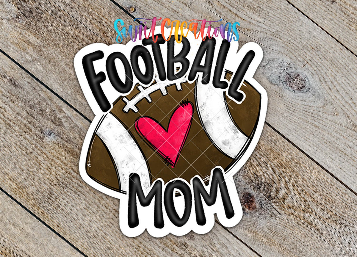 Football Mom Waterproof Vinyl Sticker | SS828 - Swiit Creations