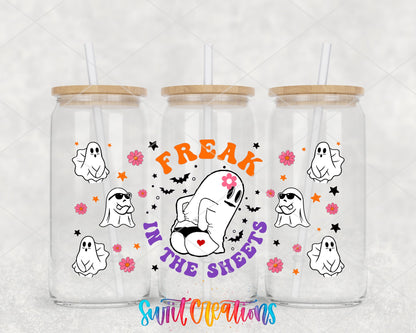 Freak In The Sheets Ghost UV DTF Transfer Tumbler Wrap | DTF152 - Swiit Creations